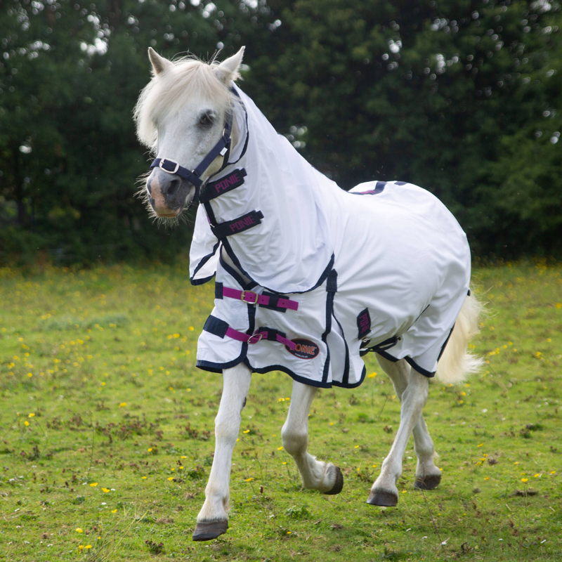 Gallop PONIE Essentials Combo Fly Rug in White-1